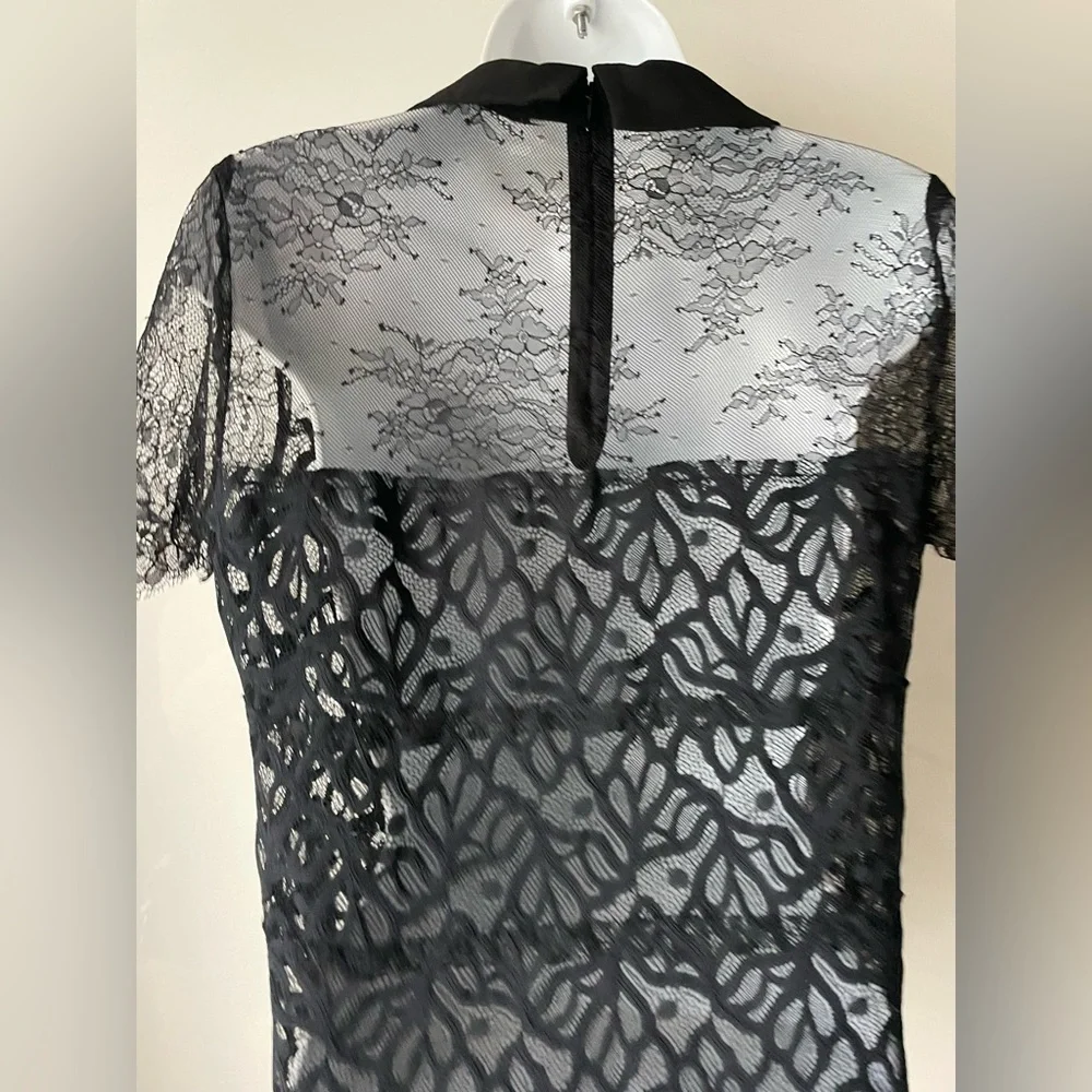 Sandro black lace Peter Pan collar Rosen blouse size 3 - Picture 4 of 7